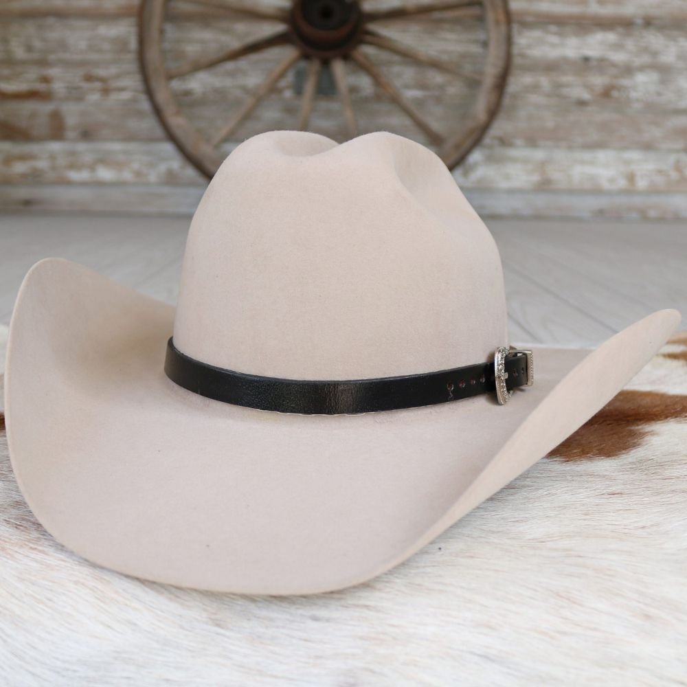Western Black Leather Hat Band Cash – Willow Lane Hat