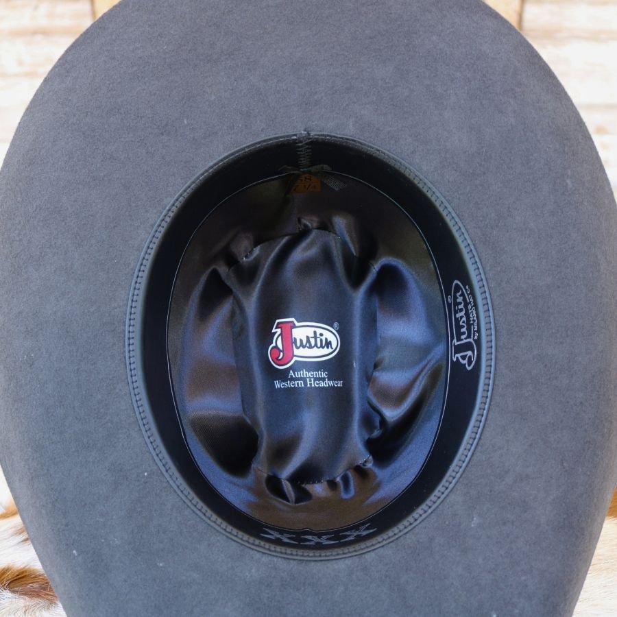 Justin 3X Grey Wool Cowboy Hat - Dayton