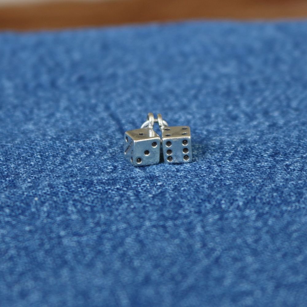 Dice Charm Sterling Silver