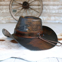 Stampede Men's Straw Cowboy Hat - The Black Star