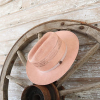 Stetson Redwood Apricot Straw Fedora Hat