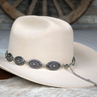 Antiqued Oval Concho Hat Band - Briscoe