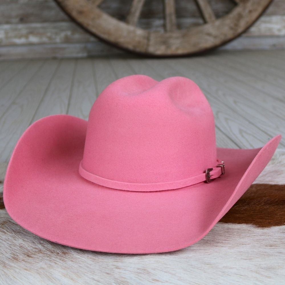 Serratelli Pink Wool Cowboy Hat