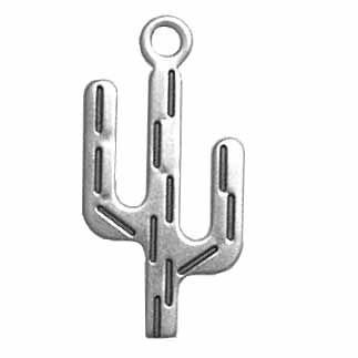 Cactus Charm Sterling Silver
