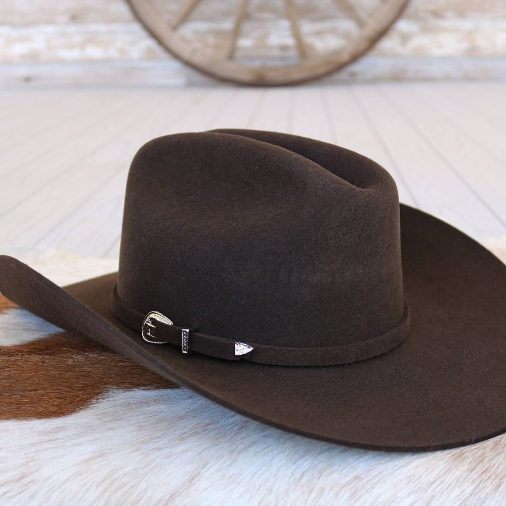 Justin 3X Brown Wool Cowboy Hat - Laredo