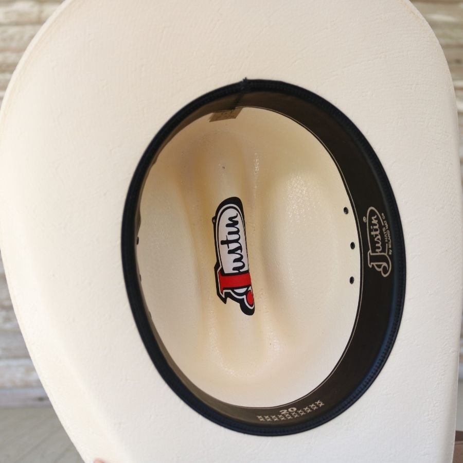 Justin 20X Black Hills Ivory Straw Cowboy Hat