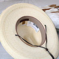 Stetson Calhoun Men's Palm Leaf Straw Cowboy Hat Gus Crown