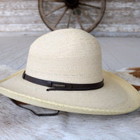 Stetson Calhoun Men's Palm Leaf Straw Cowboy Hat Gus Crown