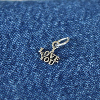 I Love You Charm Sterling Silver