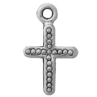 Mini Cross Charm Sterling Silver
