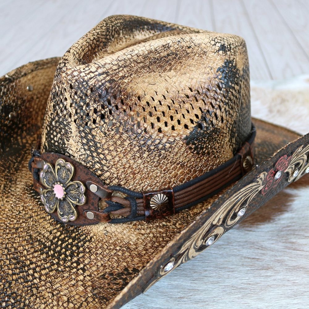 Stampede Women's Straw Western Hat - The Bittersweet