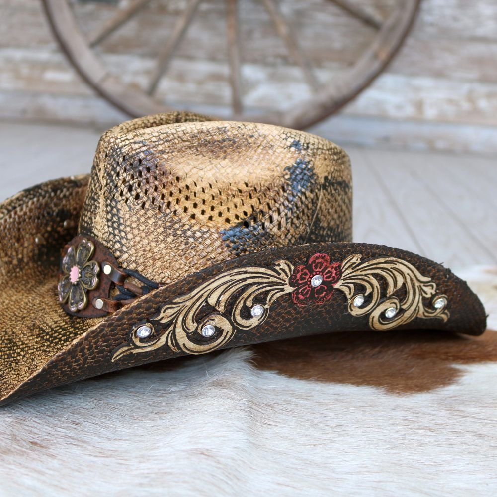 Stampede Women's Straw Western Hat - The Bittersweet