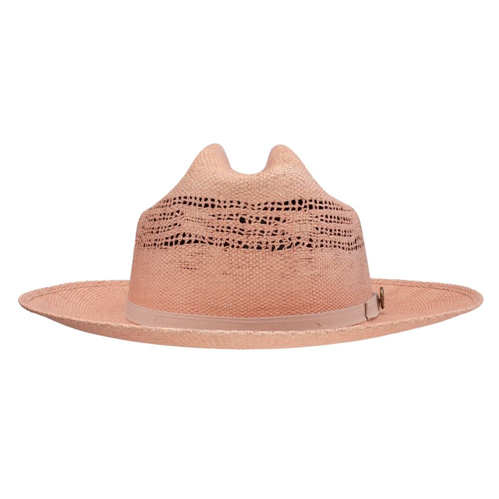 Stetson Redwood Apricot Straw Fedora Hat