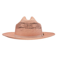 Stetson Redwood Apricot Straw Fedora Hat