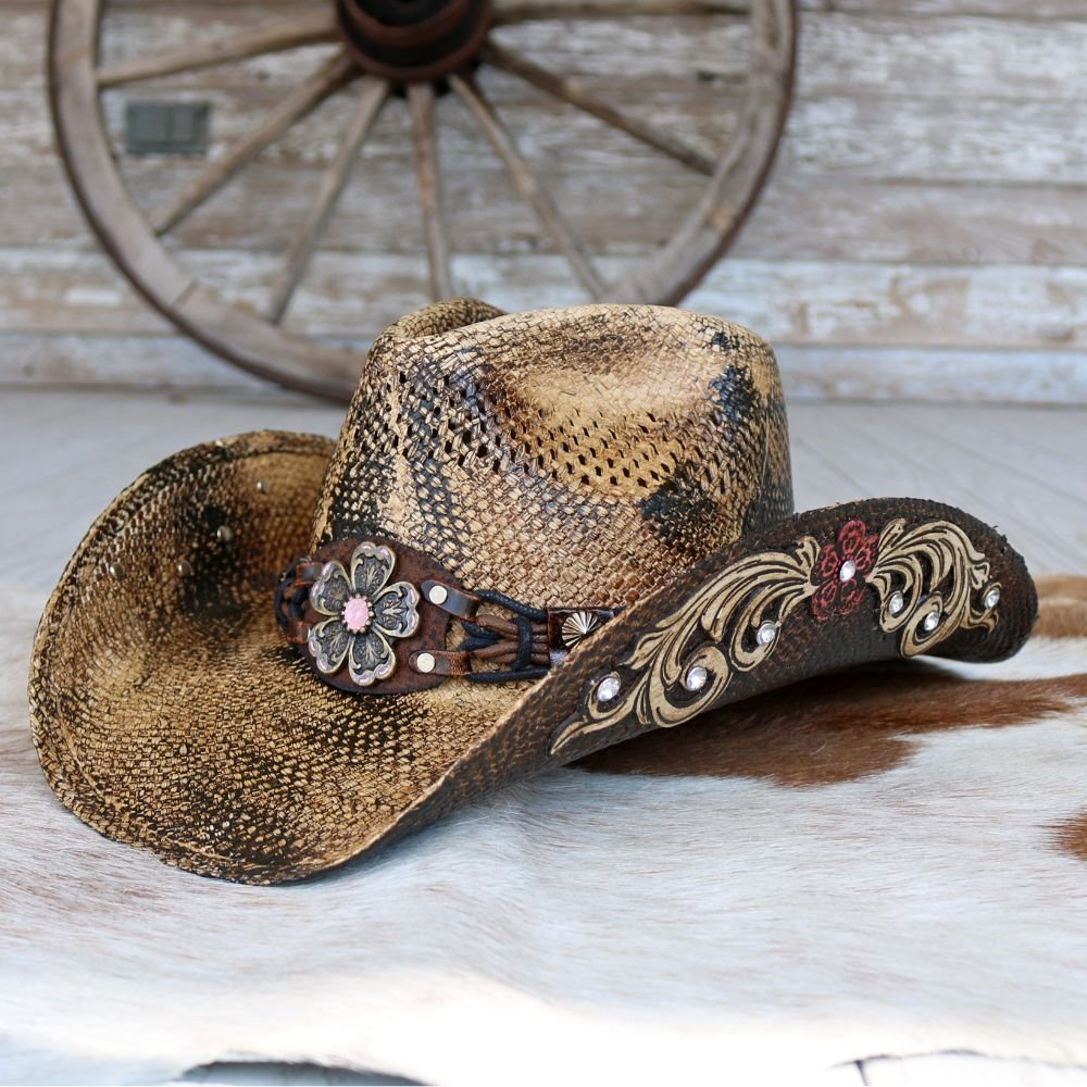 Stampede Women's Straw Western Hat - The Bittersweet