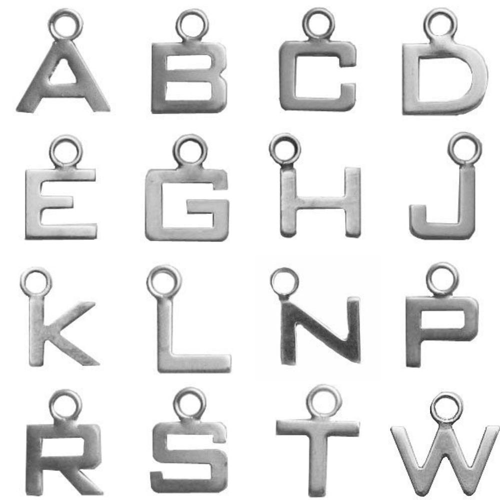 Sterling Silver Alphabet Charms