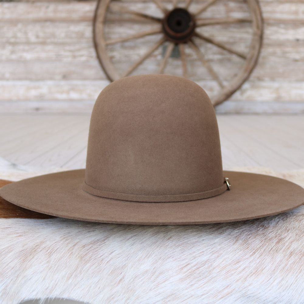 Serratelli Pecan 6X Beaumont Open Crown Felt Cowboy Hat - Size 8