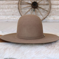 Serratelli Pecan 6X Beaumont Open Crown Felt Cowboy Hat - Size 8