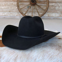 Ariat 6X Black Rabbit Fur Felt Cowboy Hat - Kingman