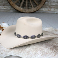 Antiqued Oval Concho Hat Band - Briscoe