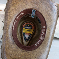 Stampede Men's Straw Cowboy Hat - Brown Chain
