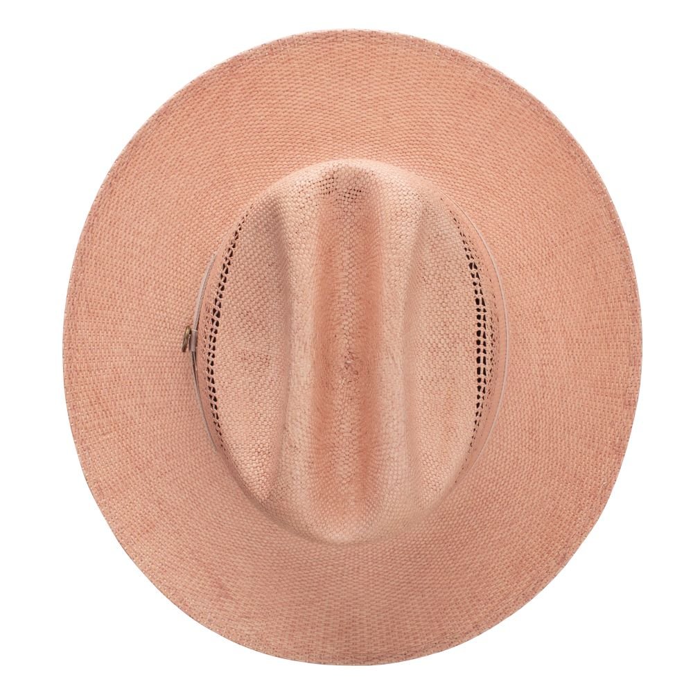 Stetson Redwood Apricot Straw Fedora Hat
