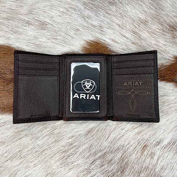 Ariat Men's Mexico Leather Trifold Wallet