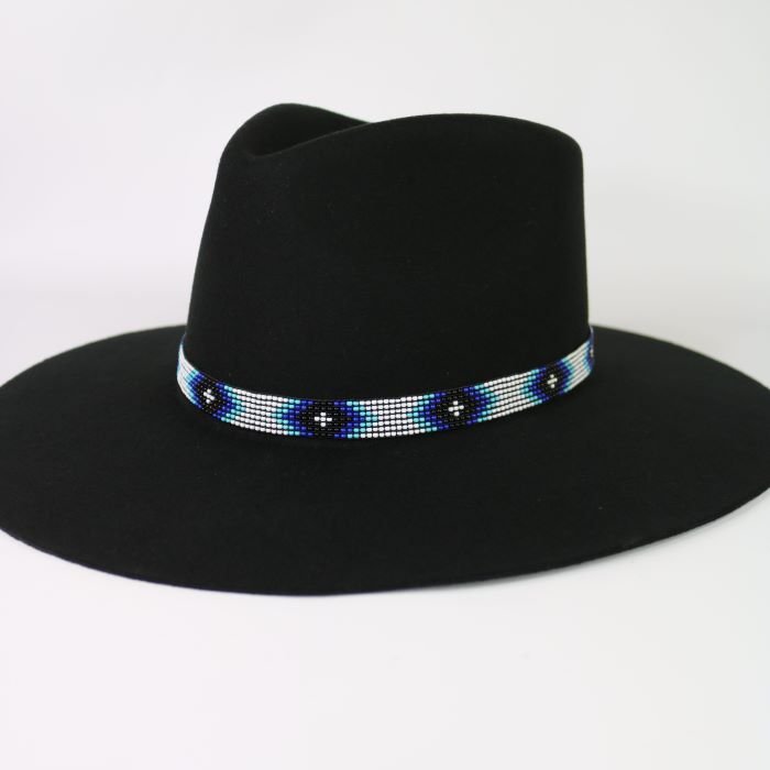 Native American Beaded Cowboy Hat Band, Black Western Hatband, Western  Wear, Rodeo, Arrow Hat Band 