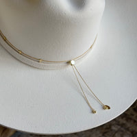 14K Gold Plated Cross Chain Hat Band
