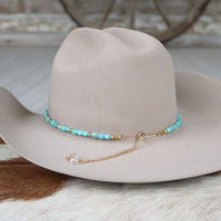 Chunky Turquoise Stone Hat Band - Ellis