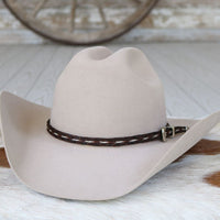 Horsehair 5 Strand Braided Buckle Hat Band - Stockman