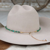 Chunky Green Stone Hat Band - Wade