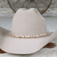 Cream Tumbled Stone Hat Band