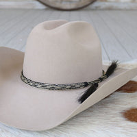 Horsehair 5 Strand Braided Hat Band with Double Tassel - Spur