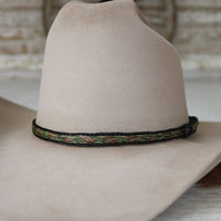 Horsehair Green Braided Hat Band - Envy