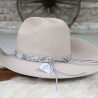 Leather Hat Band – Stone Snake