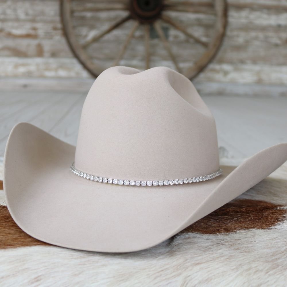 Tennis Chain Rhinestone Hat Band - The Jolene