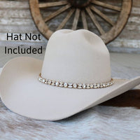 Rose Gold Rhinestone Bling Hat Band - The Kate