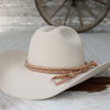 Tan Braided Leather Hat Band