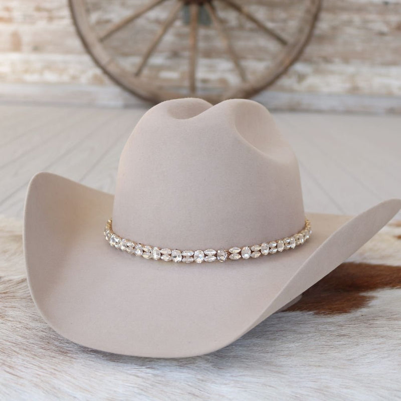 Rose Gold Rhinestone Bling Hat Band - The Kate – Willow Lane  display picture 2