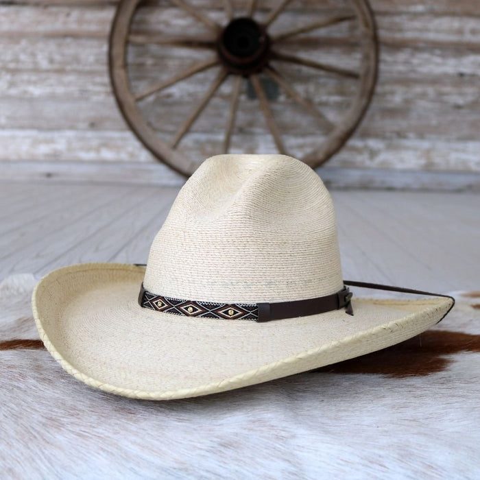 Stetson Calhoun Men's Palm Leaf Straw Cowboy Hat Gus Crown