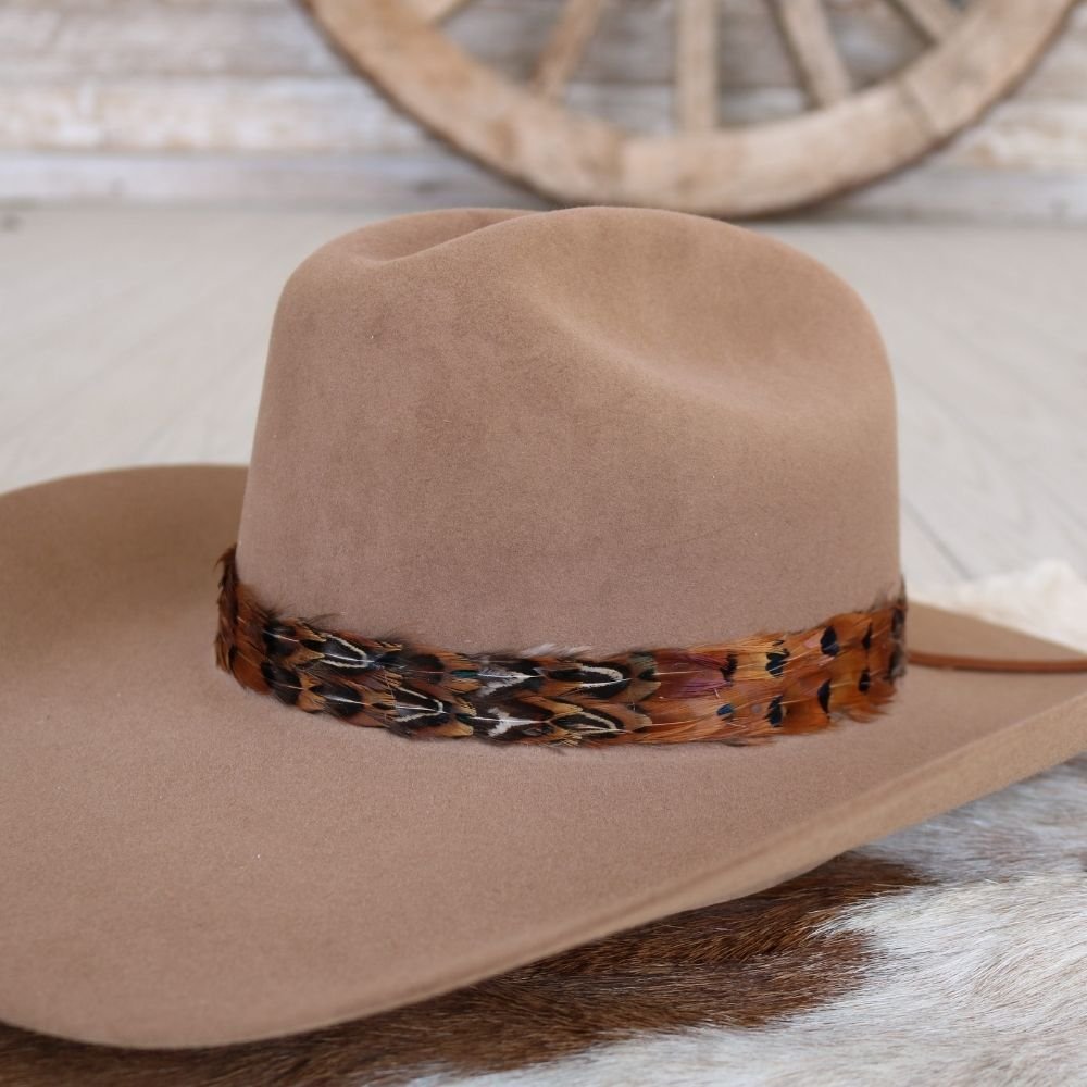 Western Feather Hat Band - Rust
