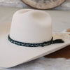 Horsehair Braided Single Tassel Blue Hat Band - Colt