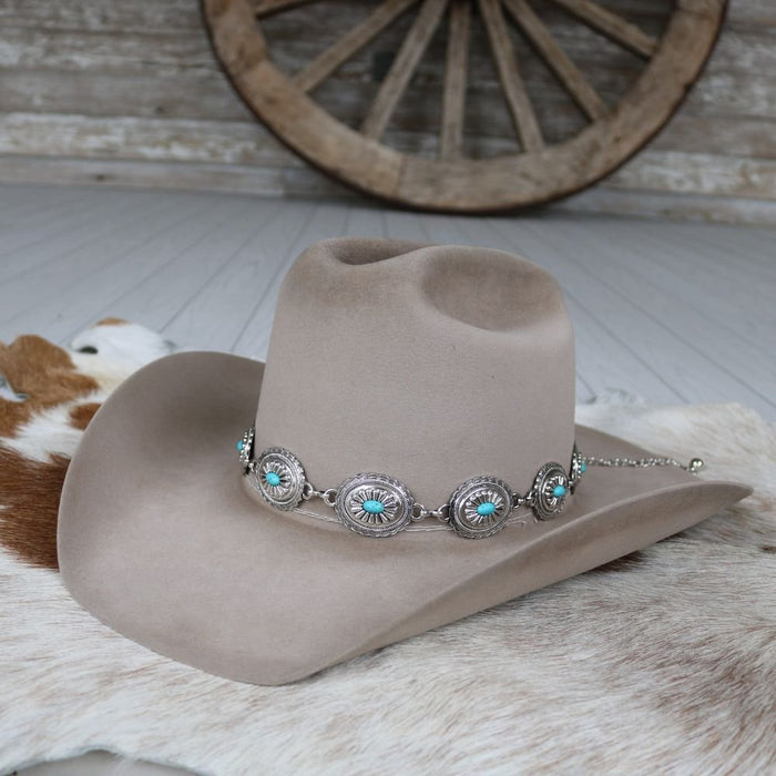 Western concho Turquoise Hat Band