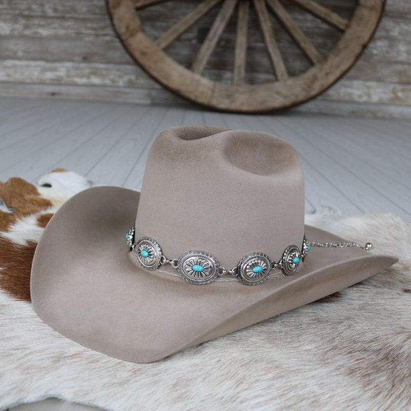Western concho Turquoise Hat Band