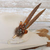 Western Feather Hat Pin Natural