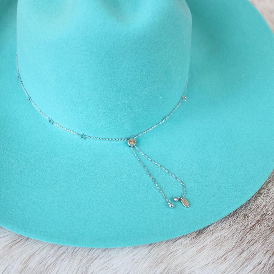 Silver Star Chain Hat Band