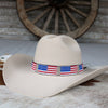 American Flag Beaded Hat Band