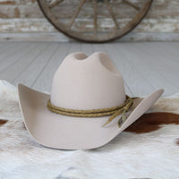 Green Braided Leather Hat Band