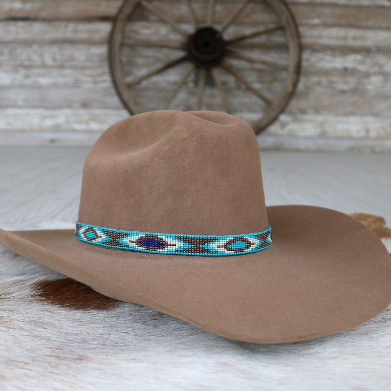 Suede Cowgirl Hat with beaded hatband Amazon.com: BeadsCorner Cowboy Western Beaded Hat Band Rodeo  main image 3
